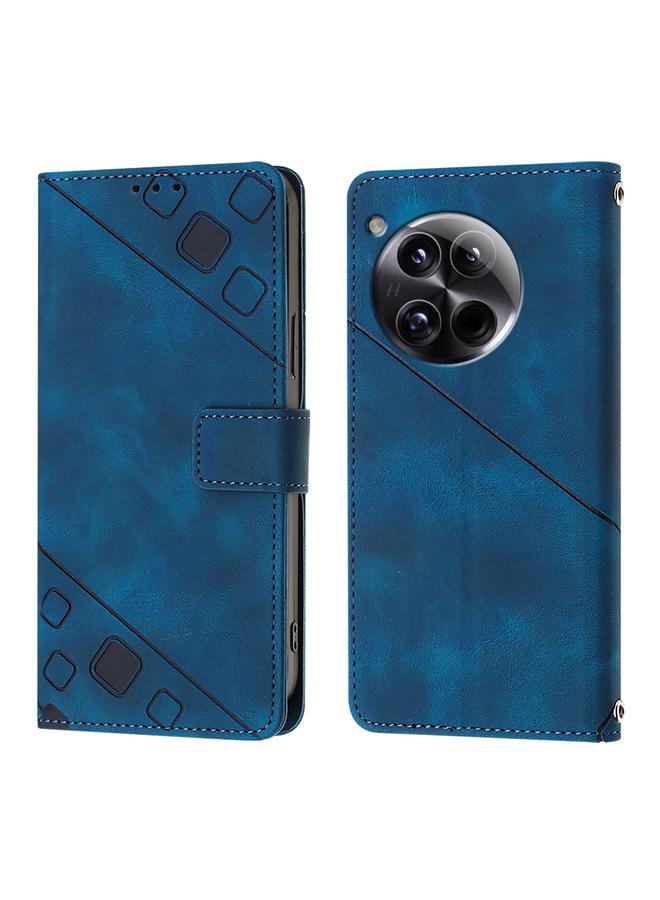 S-TOP Case For OnePlus 12 5G Global Skin-feel Embossed Leather Phone Case - Image 2