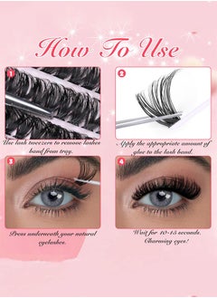 592 Pieces False Eyelashes Lash Clusters Wispy Diy Cluster Eyelash Extensions D Curl Volume Eyelash Clusters Individual Lashes Fluffy Lash Clusters  (50D+60D+80D+100D) - pzsku/Z68CD1AF9071EC2C38EF2Z/45/_/1734509881/d41669ab-9176-4e2b-b01c-7e978af312b8