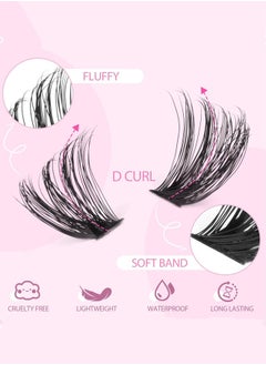 592 Pieces False Eyelashes Lash Clusters Wispy Diy Cluster Eyelash Extensions D Curl Volume Eyelash Clusters Individual Lashes Fluffy Lash Clusters  (50D+60D+80D+100D) - pzsku/Z68CD1AF9071EC2C38EF2Z/45/_/1734509882/1668145d-f09b-4ff0-82a1-775b4a62e086