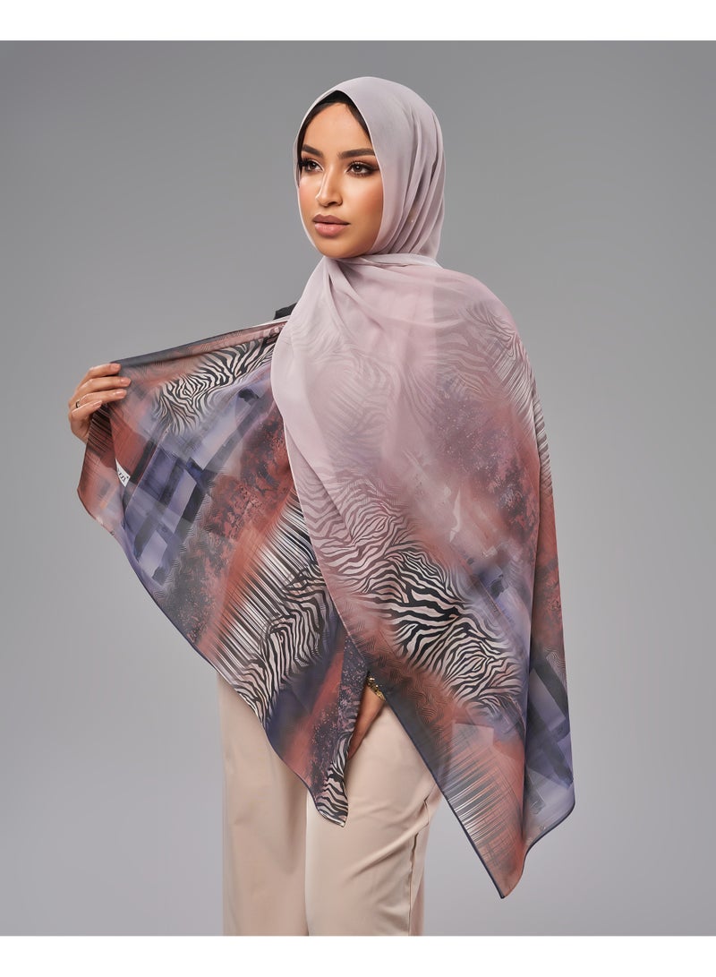 Lavezzi Printed Soft Chiffon Crepe Hijab Scarf for Women – Lightweight Long Muslim Headscarf (4) - Image 2