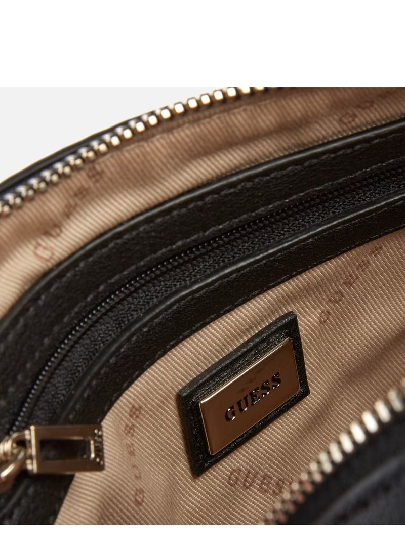 Guess Noelle Crossbody Rectangle Bag For Women Dark Black