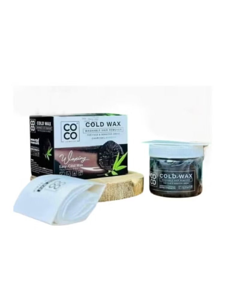 Coco Wax Charcoal and Aloe Vera Cold Wax