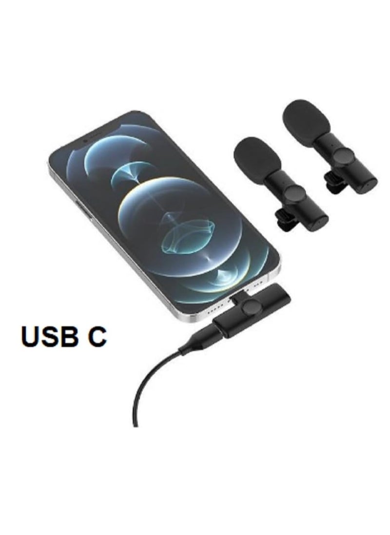 Gravity Professional Wireless Lavalier Microphone (2 Pcs) | Ideal for USB-C, IPhone, Smartphones, IPads and Macs with USB-C port, Android devices, laptops with USB-C Port | Auto Noise Reduction - Image 4