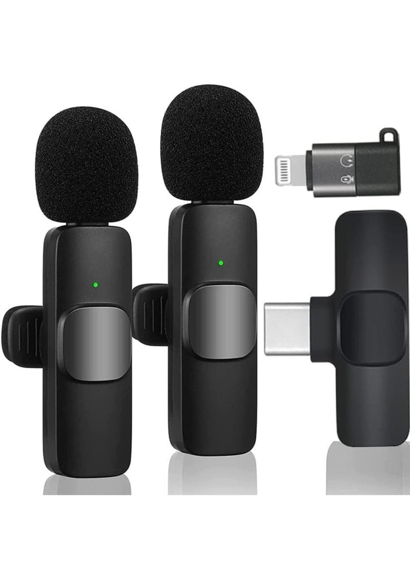 Gravity Professional Wireless Lavalier Microphone (2 Pcs) | Ideal for USB-C, IPhone, Smartphones, IPads and Macs with USB-C port, Android devices, laptops with USB-C Port | Auto Noise Reduction - Image 1