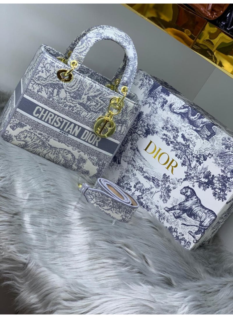 Dior Addict Luxury Christian Dior Oblique Tote Set with Matching Accessories