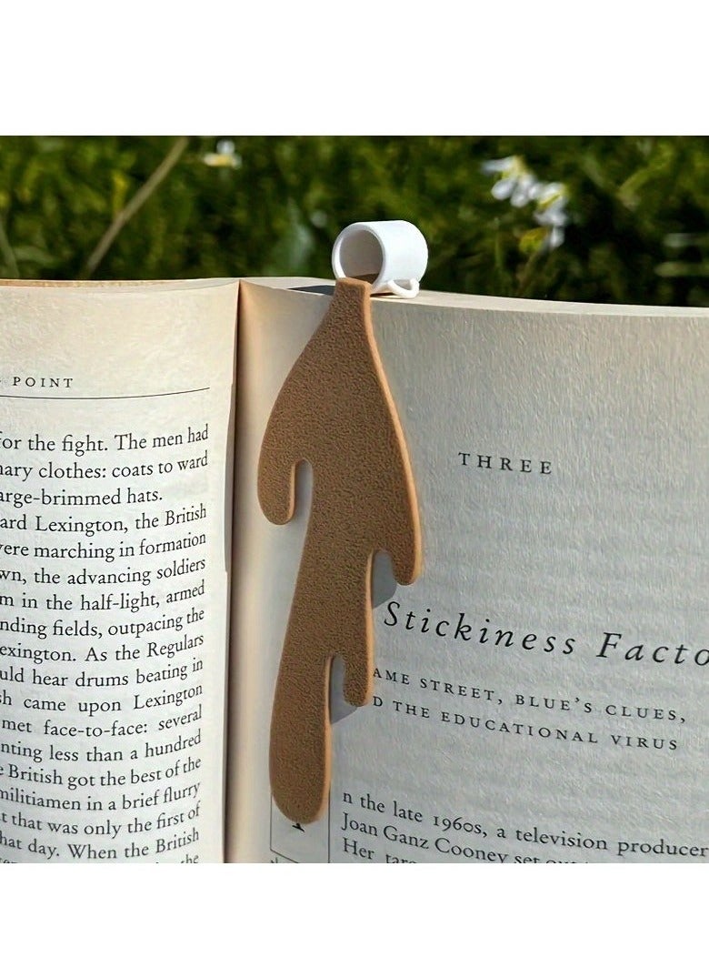 Generic 1pc Spilled Coffee Bookmark, Unique Bookmarks, Cute Funny Bookmarks for Book Lovers Gifts, Funny Spilled Coffee Bookmark, Bookmarks for Women, Men, Kids, Teachers  - Image 1