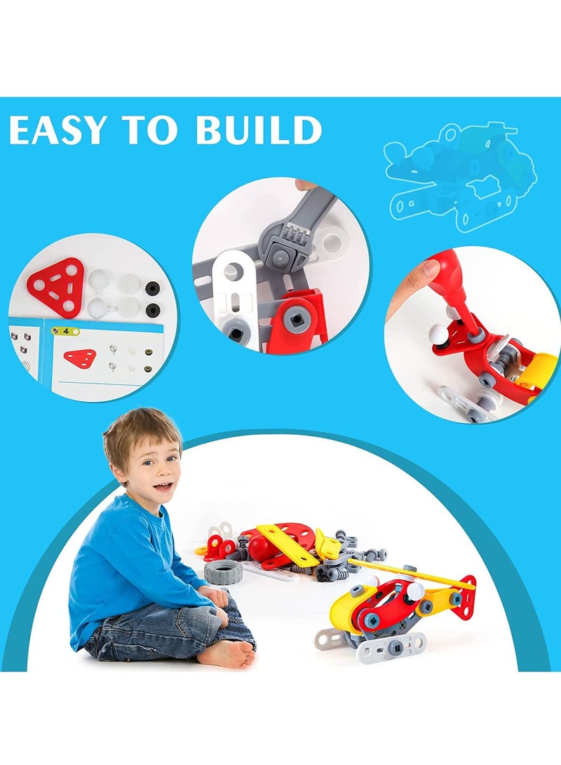 NIBEMINENT Construction Building Toys for Kids Age 3-12-year-old,57pcs, 2 Models Demountable and Assembled Engineering Vehicle Educational Toy Set Suitable Boys Girls - Image 3