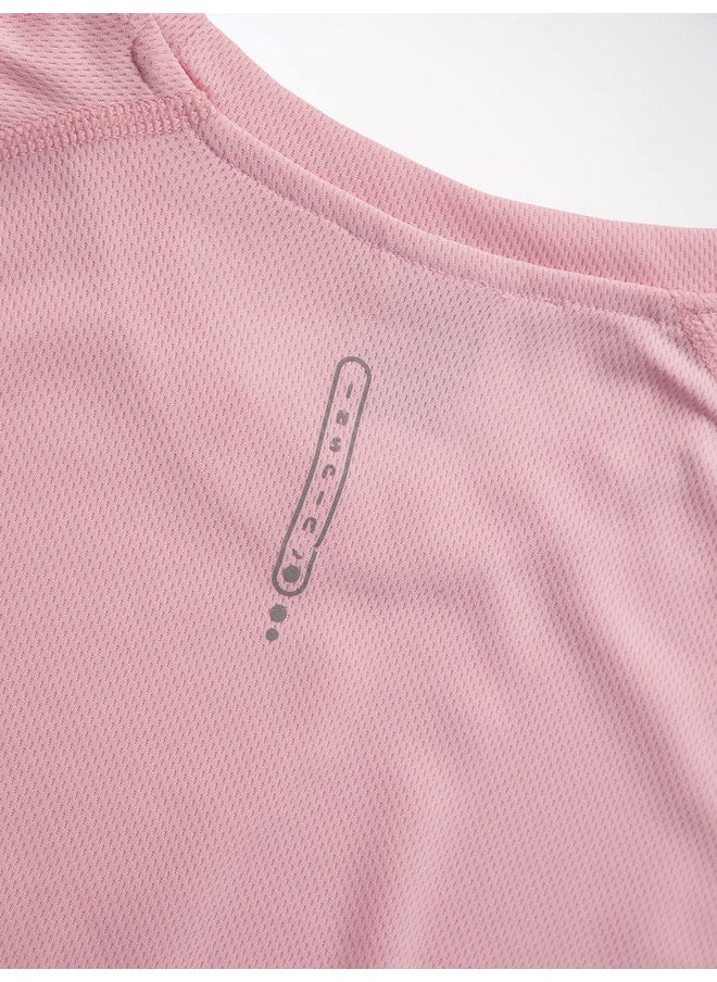 Technosport - TECHNOSPORT Womens Polyester Regular Fit Crewneck Half Sleeve Shirt Sleeve Peach Extralarge|WTW105PCHXLR - Image 1