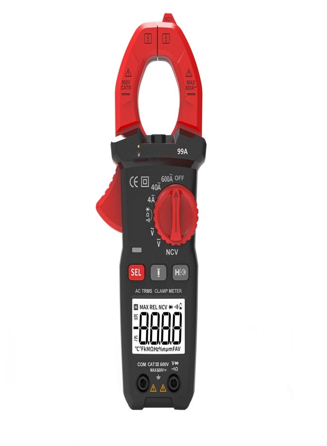 Clamp Multimeter AC/DC 600A Digital Multimeter Current Temperature Capacitance Voltage Resistance Multimeter - Image 1