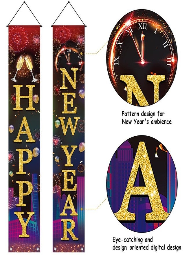 HiParty 2026 New-Years Decorations, Premium Happy New Year Banner, Large 71x12in, Ideal New Years Eve Party Supplies 2026, Classic Design, HQ Fabric, HD Printing, Perfect for NYE Decorations - Image 3
