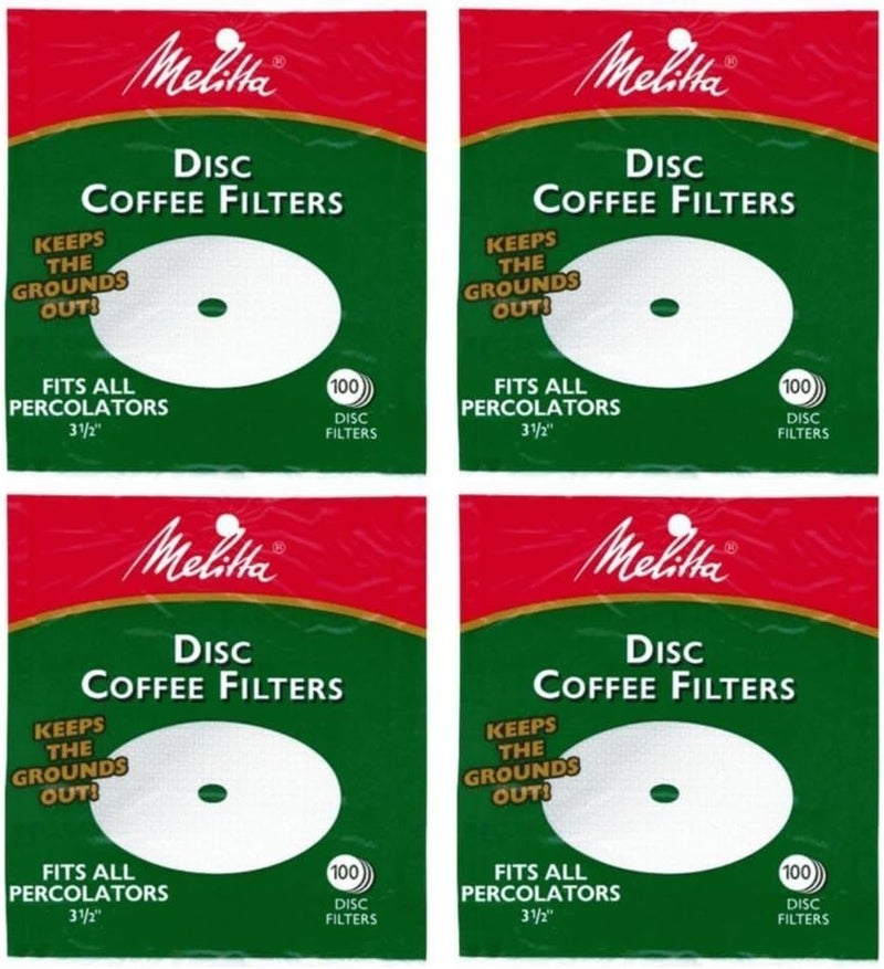 Melitta 35 Inch White Disc Coffee Filters Pack of 4