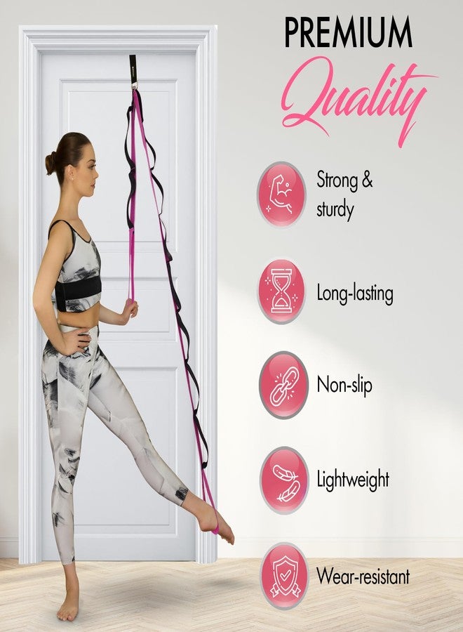 Zenmarkt 10-Loop Yoga Strap with Door Anchor – Stretch Strap for Flexibility, Deep Stretching, and Improved Balance – Perfect Yoga Accessory for All Fitness Levels (Purple) - Image 3