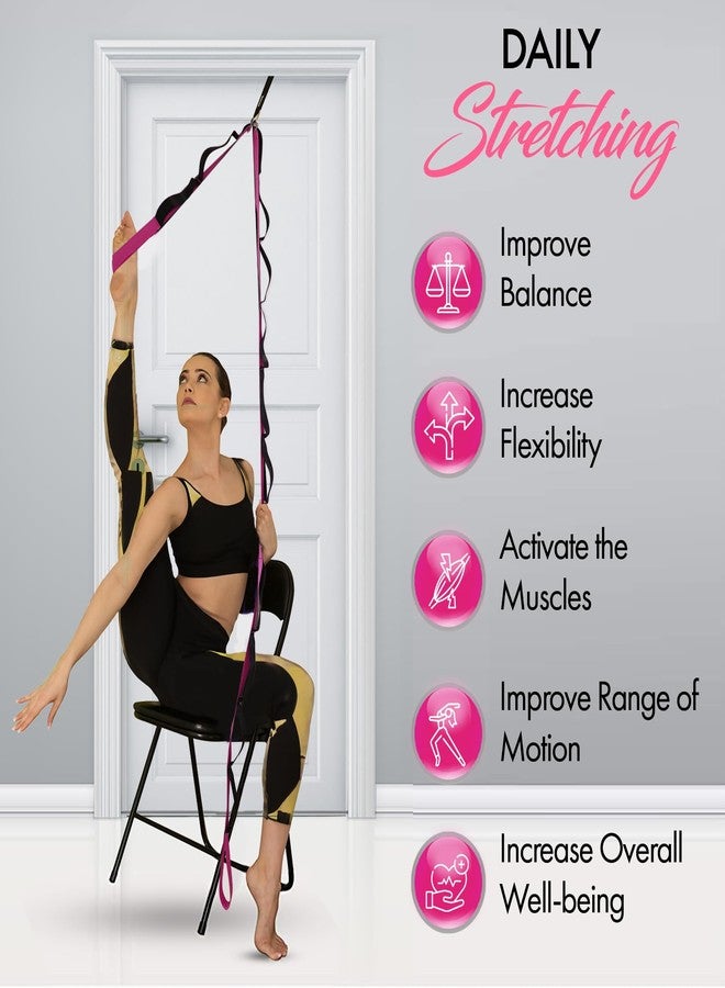 Zenmarkt 10-Loop Yoga Strap with Door Anchor – Stretch Strap for Flexibility, Deep Stretching, and Improved Balance – Perfect Yoga Accessory for All Fitness Levels (Purple) - Image 5