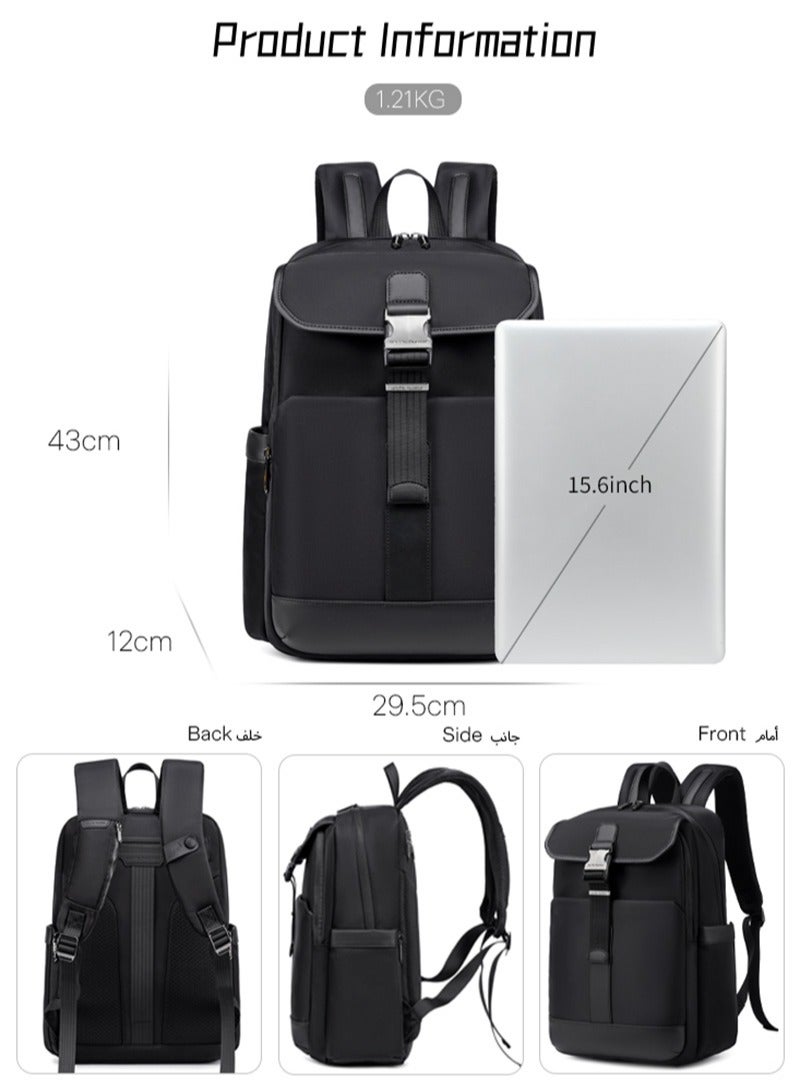 ARCTIC HUNTER Durable School Laptop Bag, Durable Business Travel Backpack Office Back Bag with Laptop and Tablet Compartment for Men, Black - Image 3