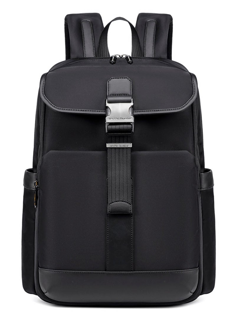 ARCTIC HUNTER Durable School Laptop Bag, Durable Business Travel Backpack Office Back Bag with Laptop and Tablet Compartment for Men, Black - Image 1