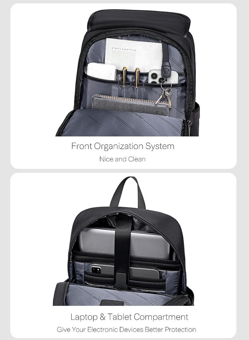 ARCTIC HUNTER Durable School Laptop Bag, Durable Business Travel Backpack Office Back Bag with Laptop and Tablet Compartment for Men, Black - Image 4