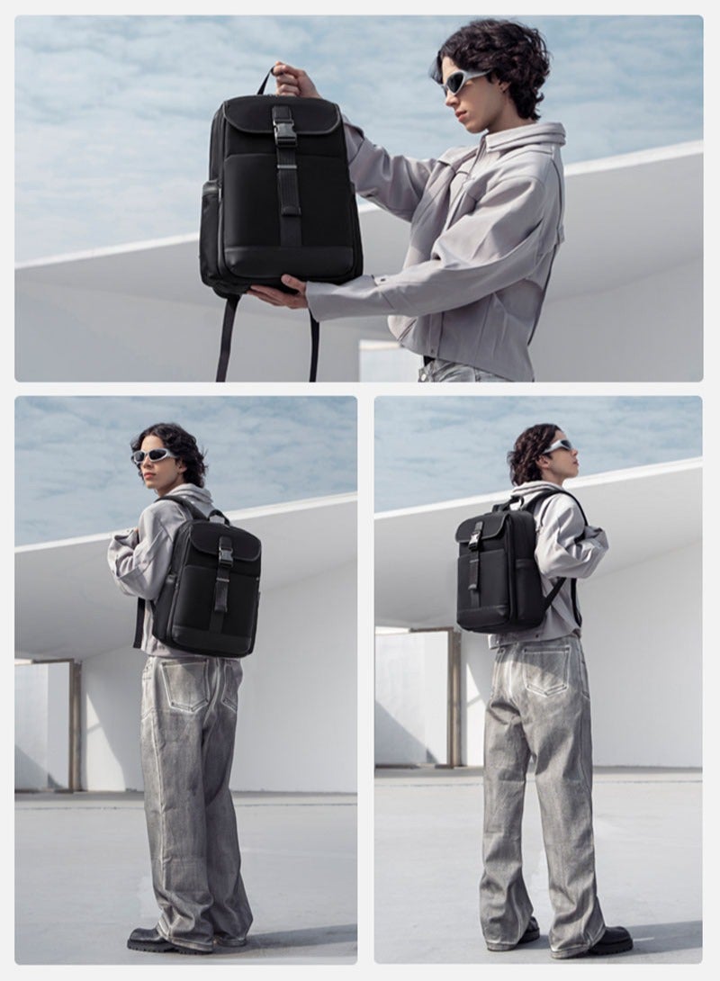 ARCTIC HUNTER Durable School Laptop Bag, Durable Business Travel Backpack Office Back Bag with Laptop and Tablet Compartment for Men, Black - Image 2