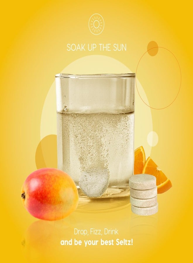 Seltz® Soak Up The Sun – فيتامين د3 فوار (5000 وحدة دولية) لدعم المناعة والعظام والمزاج – بنكهة المانجو والبرتقال، بدون إضافة سكر، 20 قرصًا (عبوة واحدة) - Image 3