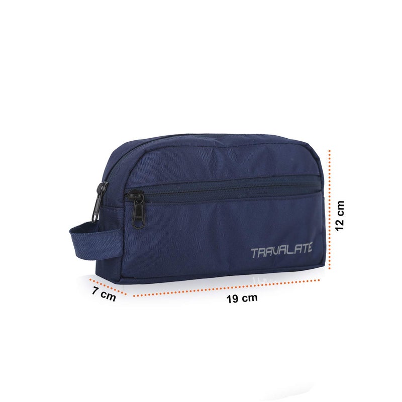 TRAVALATE Polyester Toiletry Travel Bags Makeup Shaving Kit Pouch for Men & Women, Single Part Multipurpose kit Bag for Toiletrys - Blue - Image 5