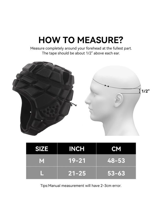 KRUI Soft Shell Helmet 7v7 Flag Football Helmet Scrump Cap Soft Padded Rugby Helmet Headguard Adjustable Breathable EVA Foam Impact Resistant for Youth Adults - Image 3