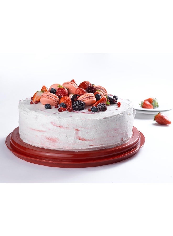 Curver Tart Box RoundHigh,With Lid Red 35 Cm - Image 2