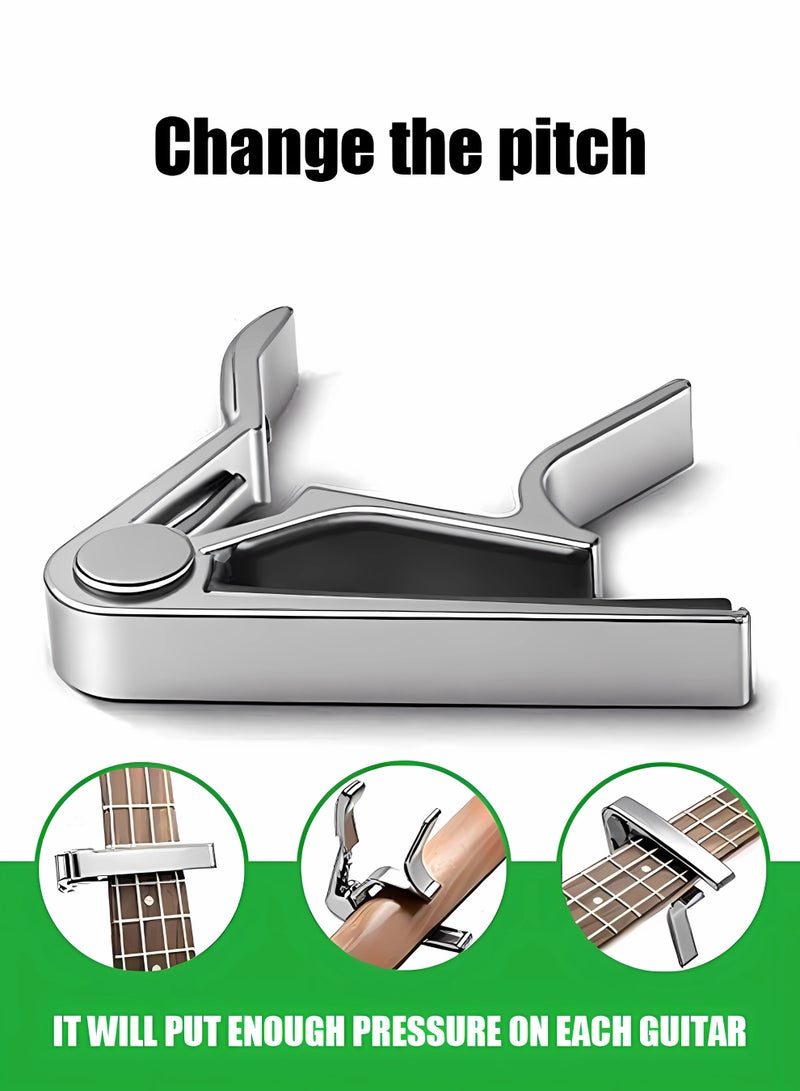 مشبك كابو جيتار سريع الفك - فضي - Image 5