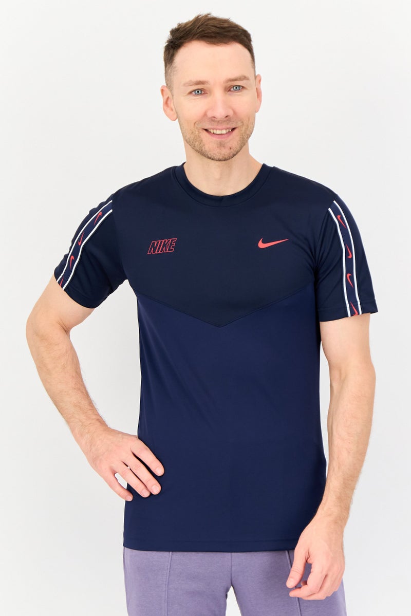 Nike Men Sportswear Fit Short Sleeves Training T-Shirt, Navy - Image 1