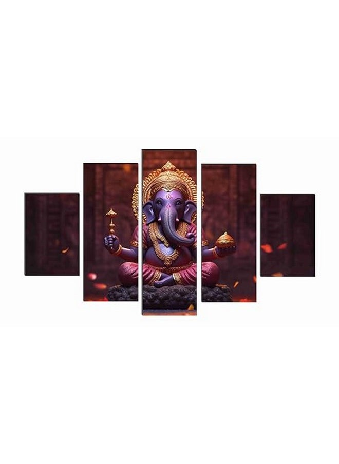 Ganesha Paintings For Living Room | Painting For Wall Decoration | 3D Wall Art For Bedroom | Ganesh Ji Religious Wall Painting Set Of 5 (75 X 45 Cms) Sanfpnls35506 - pzsku/Z68CDCFDADFCE89D3A5E8Z/45/_/1724127129/9175f5d6-67af-4a3e-b64e-204d1c5477fa