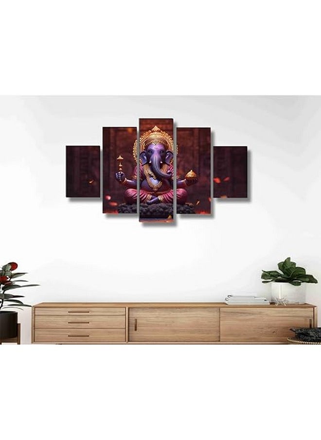 Ganesha Paintings For Living Room | Painting For Wall Decoration | 3D Wall Art For Bedroom | Ganesh Ji Religious Wall Painting Set Of 5 (75 X 45 Cms) Sanfpnls35506 - pzsku/Z68CDCFDADFCE89D3A5E8Z/45/_/1724127130/70f5caec-215e-4227-8d9f-8968bdc21763