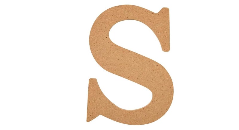 AVENZA MDF Unfinished Wooden Alphabets Letters Cutouts Big Size for Wall Decoration Decor Walls Hanging Large for Birthday Family Wedding Anniversary Art Craft Letter 6 inch (S) - Image 1