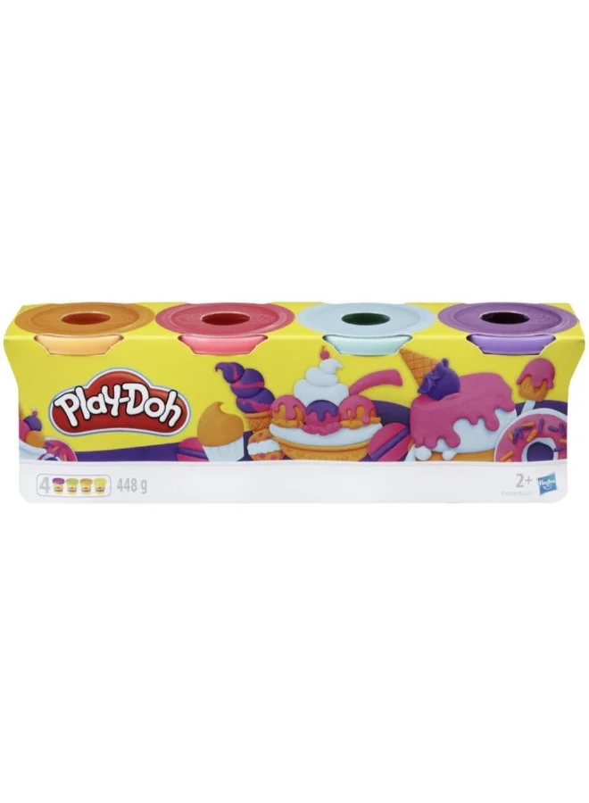 Hasbro - duplicate brand 4-Piece Play-Doh Non-Toxic Modelling Clay Multicolor 118 ml HPDE4869ES0
