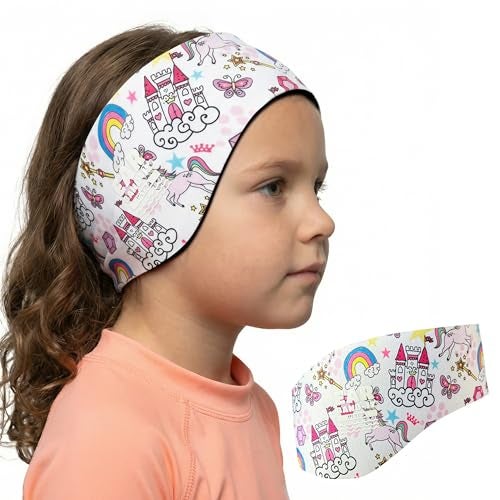Ear Band-It Earvolution Ear Band-It Ultra Swimming Headband, American Brand, Doctor-Invented, Sensory-Friendly- Anti-Slip Grip &Thick Neoprene for Max Protection/Comfort, Holds Earplugs in, (Medium, Princess) - Image 1