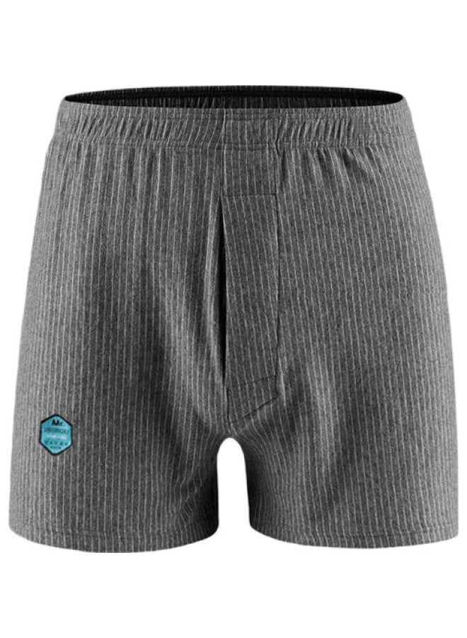 SNOWFLYING 【Arlo Pants】2-Pack Men'S Underwear Men'S Striped Pure Cotton Four-Corner Mid-Waist Shorts Flat-Angle Student Shorts - Image 3