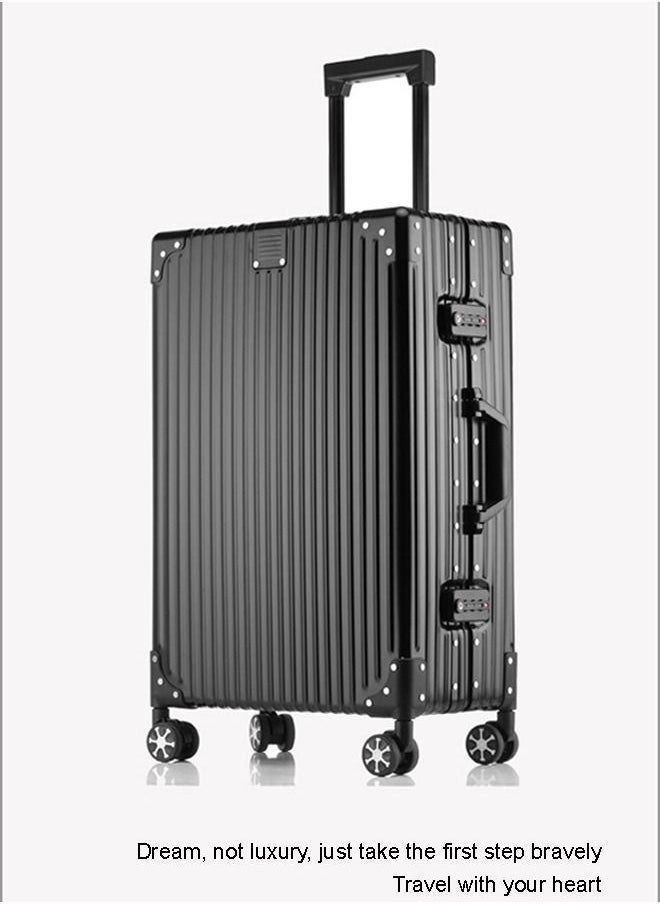 NKX - Hardcase Travel Suitcase Al-Mg Alloy Luggage Trolley With 4 Spinner Wheel 20 Inch - Image 1