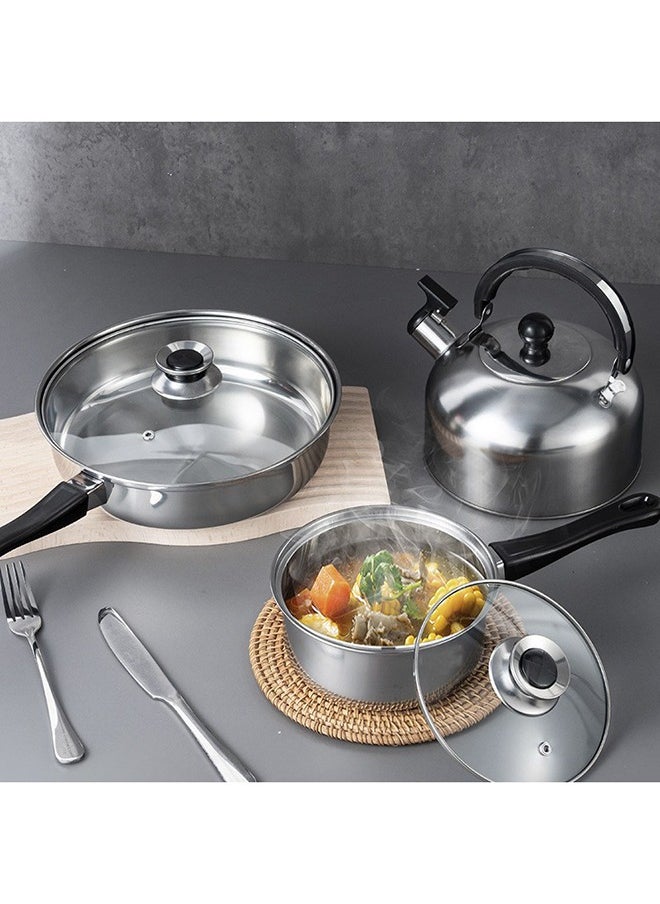 Bukela - 12-Piece Stainless Steel Cookware Set, Cookware and Pan Set, Induction Cookware Pot Set with Removable Handles, Cookware Set for Gas Stove, Dishwasher Safe - Image 1