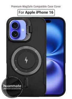 Apple iPhone 16 MagSafe Case Black- High Quality Strong Magnet, Wireless Charging Compatible, Shockproof Protection, Ultra Slim Anti-Scratch Magnetic Cover for Apple iPhone 16