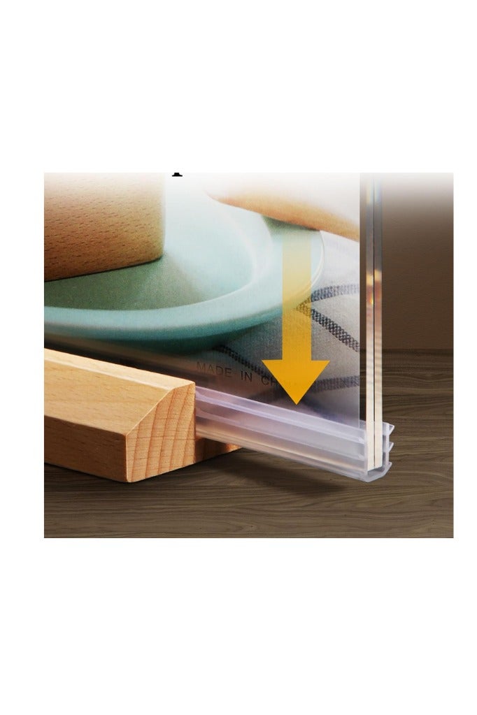 Kalon A4 Horizontal Clear Acrylic Display Stand with Beech Wooden Base – Table Sign Holder for Menus,Restaurants, Offices, and Events Photos,PACK OF 5PCS - Image 5