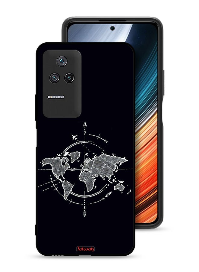 Tolwak Xiaomi Poco F4 Protective Case Cover Compass Art - Image 1