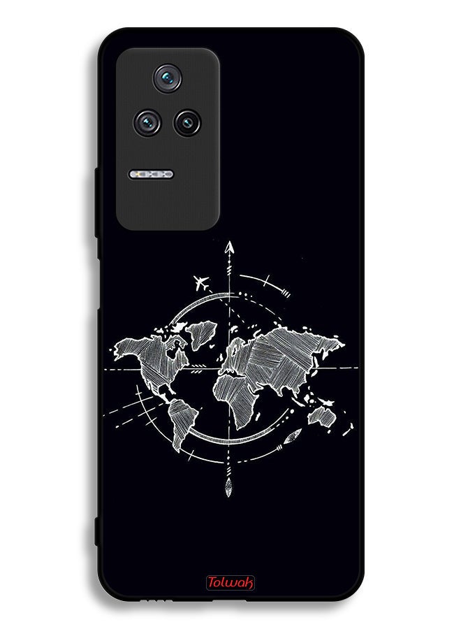 Tolwak Xiaomi Poco F4 Protective Case Cover Compass Art - Image 2