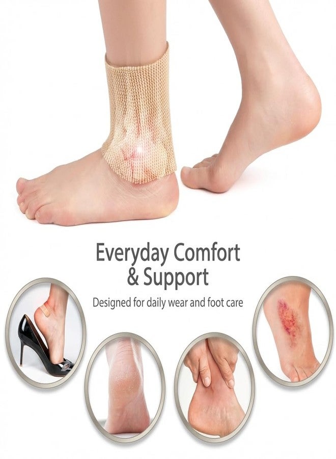 Cetaplast Silicone Gel Ankle cum Wrist Band Protector Sleeve Soft SEBS Gel Guard for Figure Skating, Boot Bite Prevention & Friction Relief Skin - Image 2