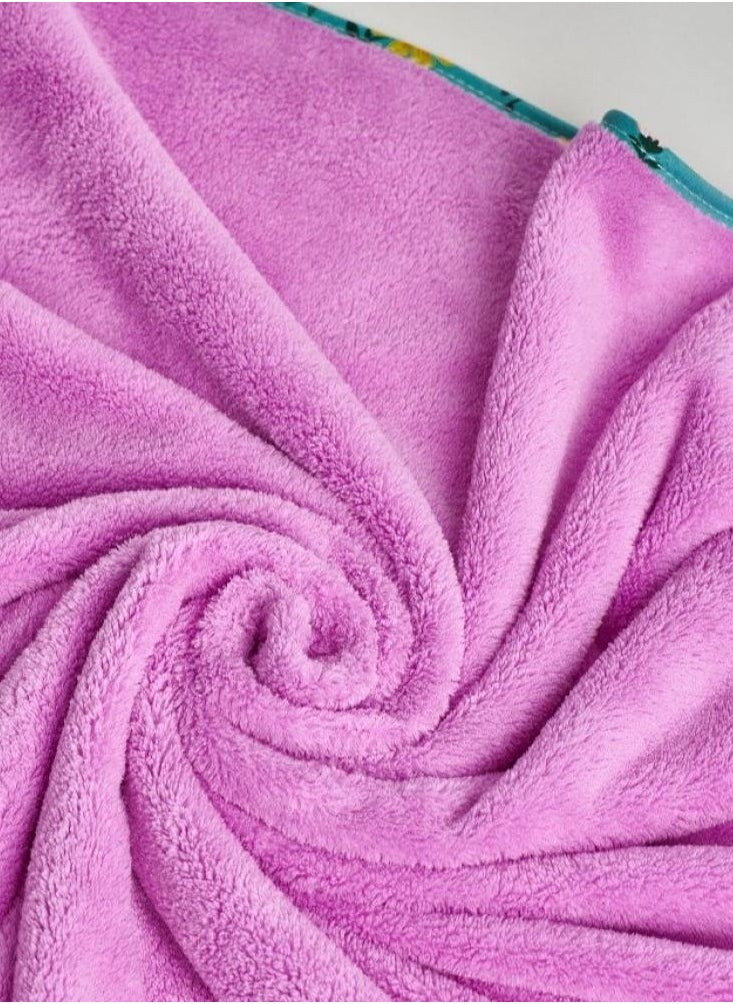 lanozan Large Bath Towel Size 180*90*3cm Purple  - Image 3