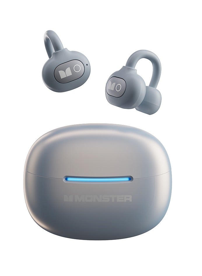 Monster D05 Open-Ear Clip Wireless Bluetooth Earbuds, HiFi Sound with Composite Diaphragm, Bluetooth 6.0, 30H Playtime, Ultra Lightweight 4.5g, IP66 Waterproof Sports Headphones for Running & Outdoor Use - Image 1
