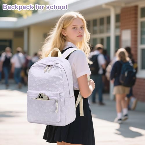 LEDAOU School Backpack Teen Girls Lightweight Bookbag Elementary Middle School Backpacks College Laptop Bag Travel Daypack - Image 3