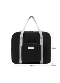 M MIAOYAN M MIAOYAN Folding travel bag fabric clothing packing luggage bag business travel expandable storage bag black  - Image 1