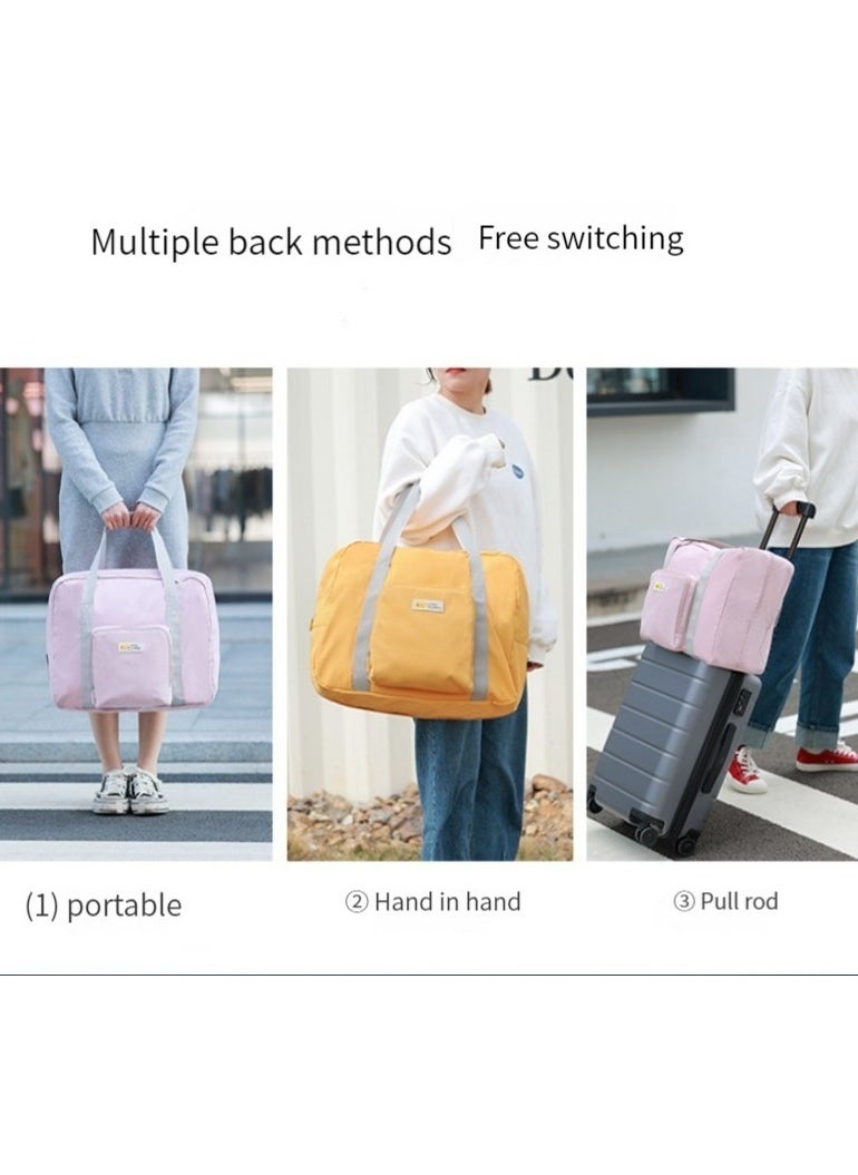 M MIAOYAN - M MIAOYAN Folding travel bag fabric clothing packing luggage bag business travel expandable storage bag black - Image 1