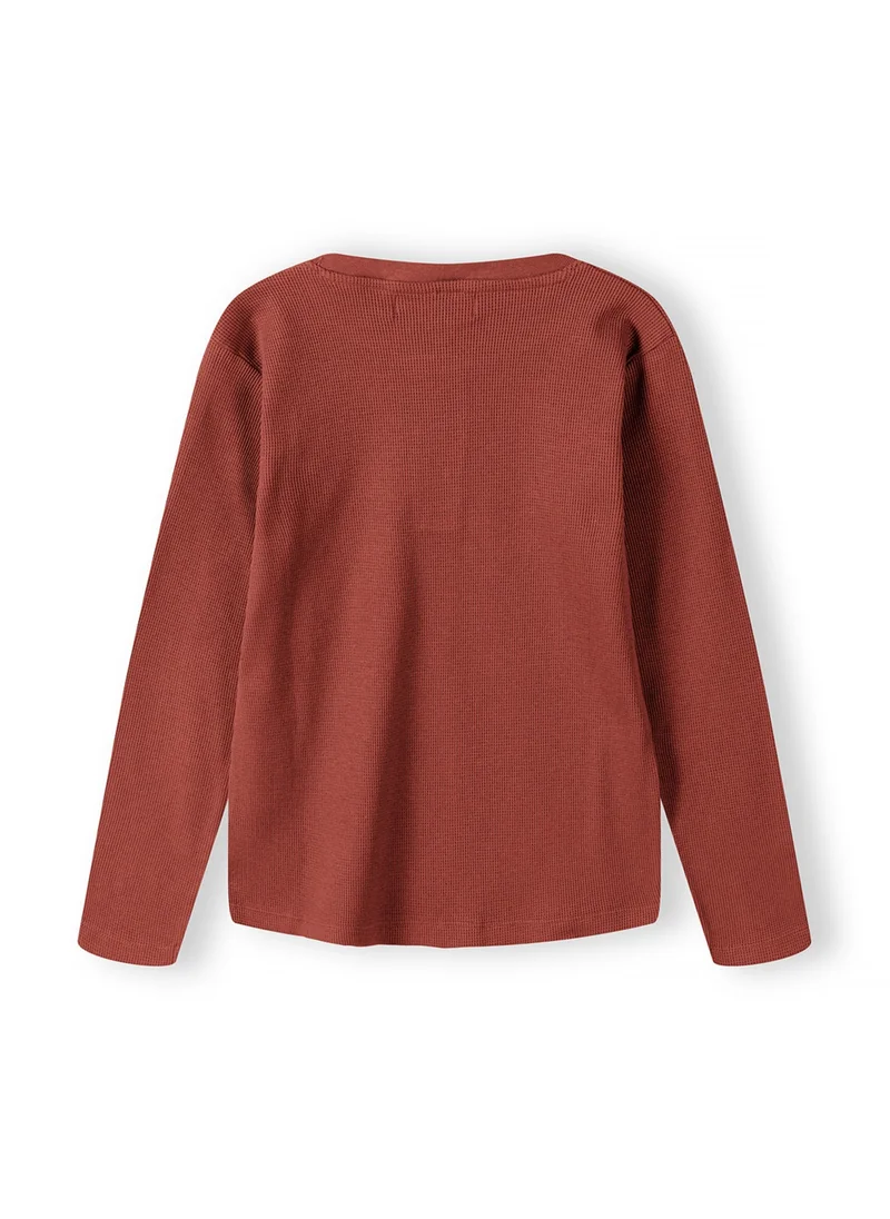MINOTI Kids Boys  Waffle Henley Tee