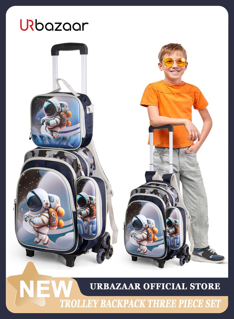 URbazaar Children School Bag Student Backpack with Reflective Strip Design & Padded Adjustable Shoulder Strap Large volume Waterproof Bookbag and for 3-10 Year Boys Girls Elementary Kindergarten(Astronaut)  - Image 1