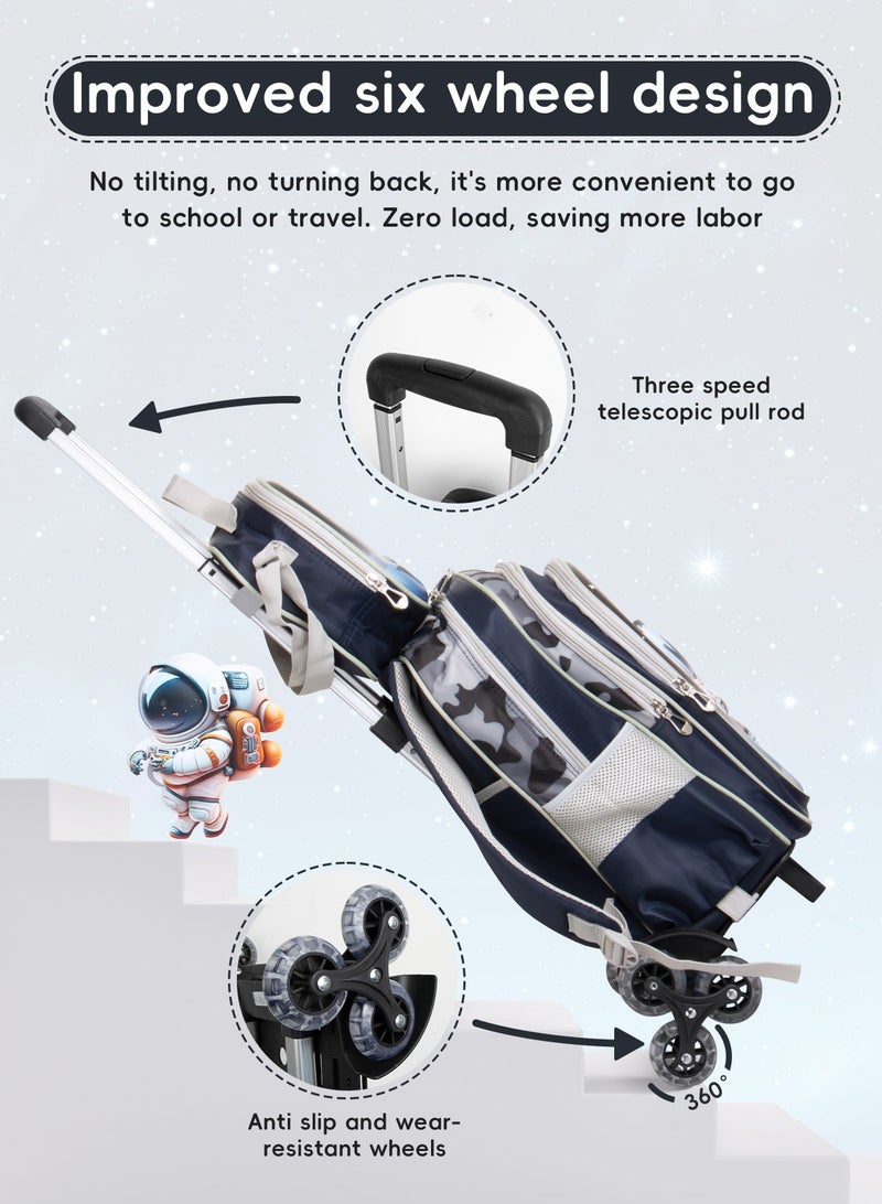 URbazaar Children School Bag Student Backpack with Reflective Strip Design & Padded Adjustable Shoulder Strap Large volume Waterproof Bookbag and for 3-10 Year Boys Girls Elementary Kindergarten(Astronaut)  - Image 4