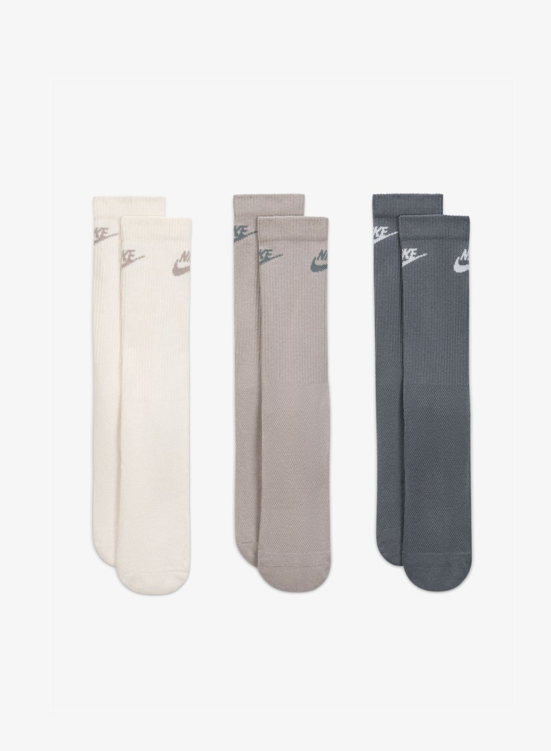 Nike 3-Pack Everyday Elevated Futura Crew Socks - Image 1