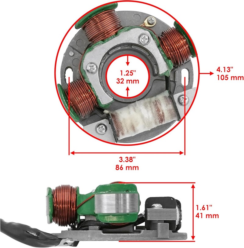Caltric Stator Compatible With Polaris Trail Blazer 250 1998 1999 2000 2001 2002 2003 2004 2005 2006 - Image 2